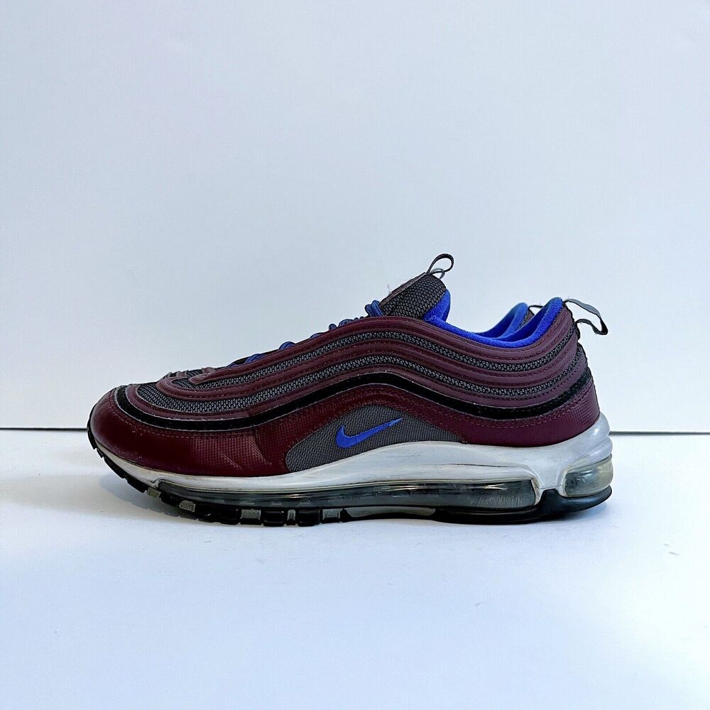 2018 Nike Air Max 97 Night Maroon Cool Grey Racer Blue 921826-012 Rare Sz 10